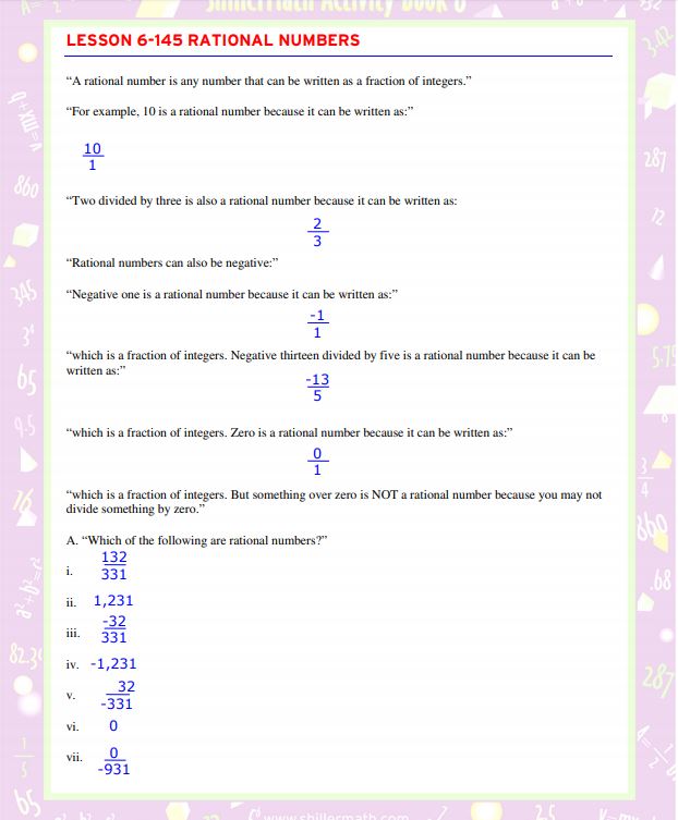 Math Lesson Book 6